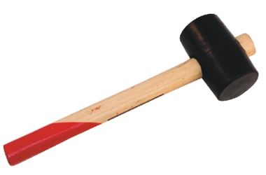 Marteau de ferblantier en caoutchouc 55 Mm 375 G manche en bois bête