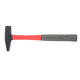 Machinists Hammer 1000g According To Din 1040 Gs Certified Drop Forged Head Stamped With Weight And Din1040 Fiberglass Handle Coated With Yellow Plastic Rubber Black Sleeve Head Painted Black Matt Proline