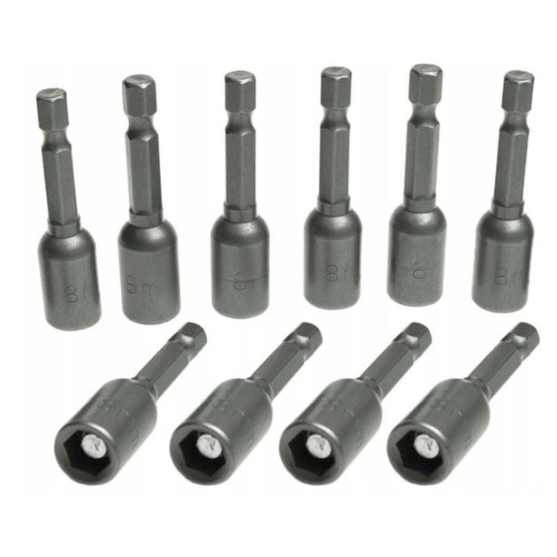 Douilles de tournevis magnétiques 8 mm longueur 65 mm bête