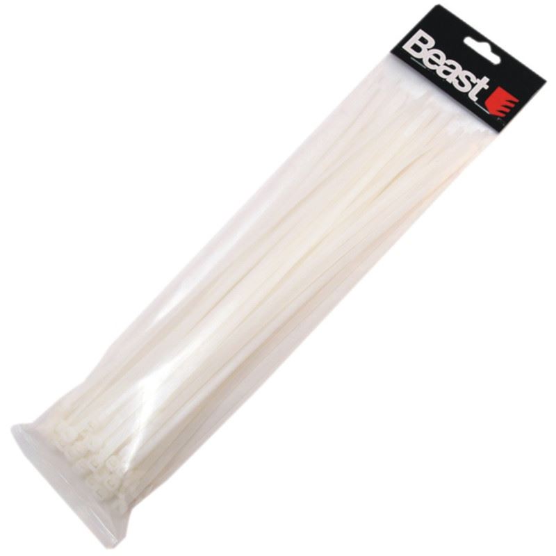 Hvide Nylonklemmer 190 X 4,7 Mm 50 Stk 50 Stk