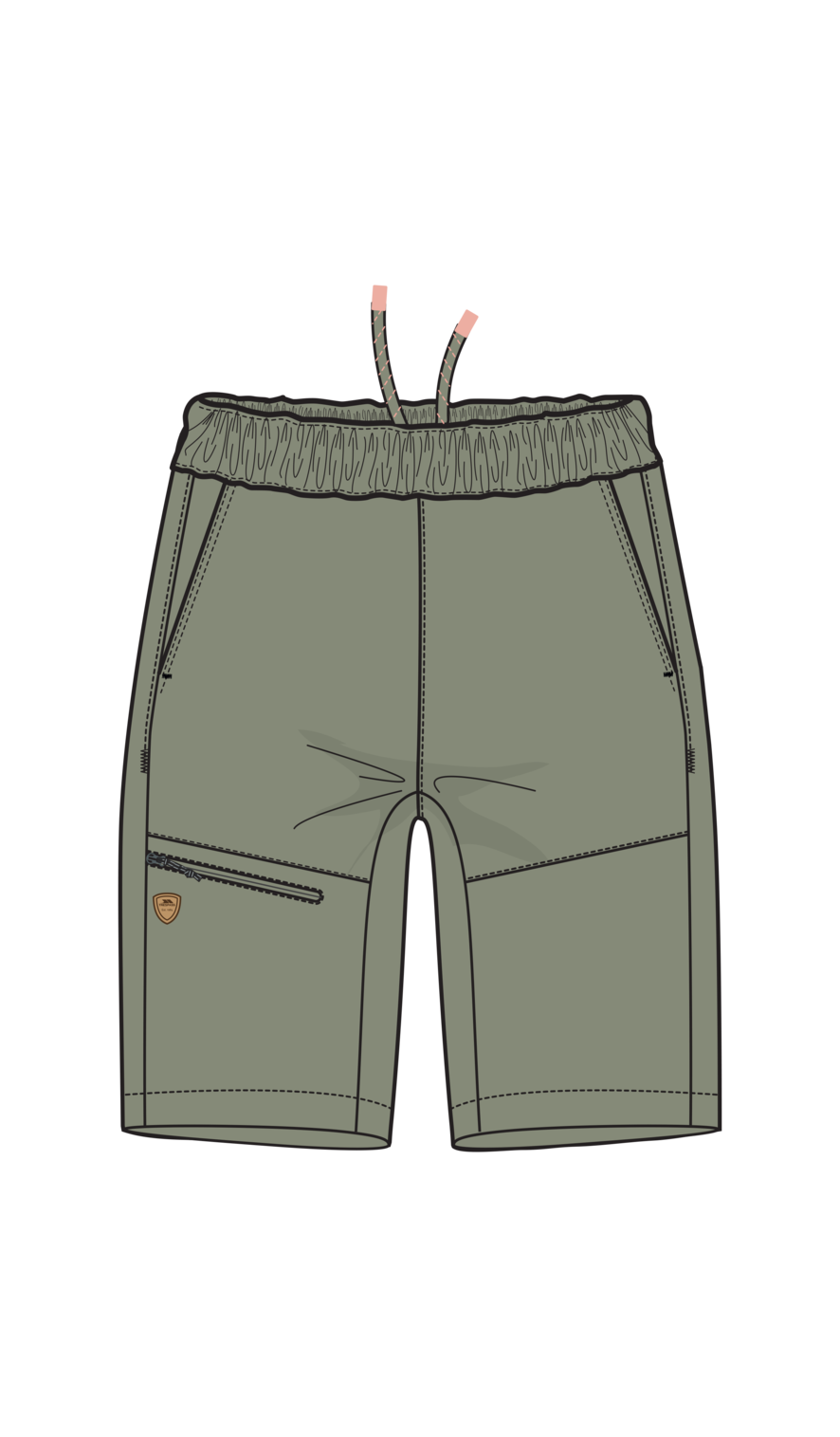 Trespass Siglos – Krótkie spodenki damskie Adventure w stylu vintage w kolorze khaki