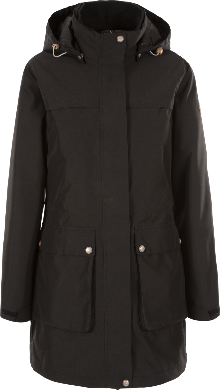 Trespass Lyrics - Chaqueta impermeable femenina negra