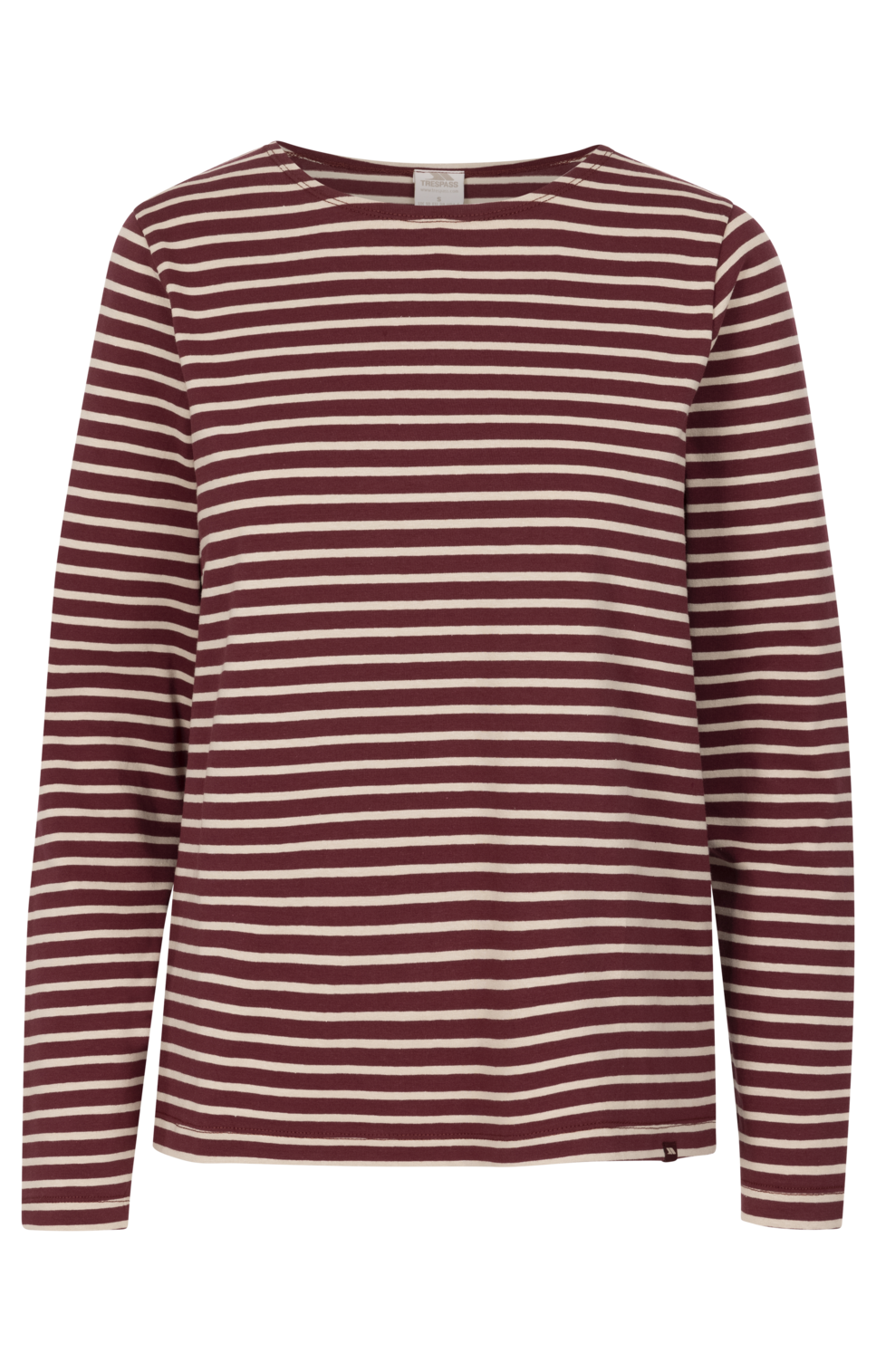 Trespass Karen - Top casual femminile a righe color ciliegia scuro