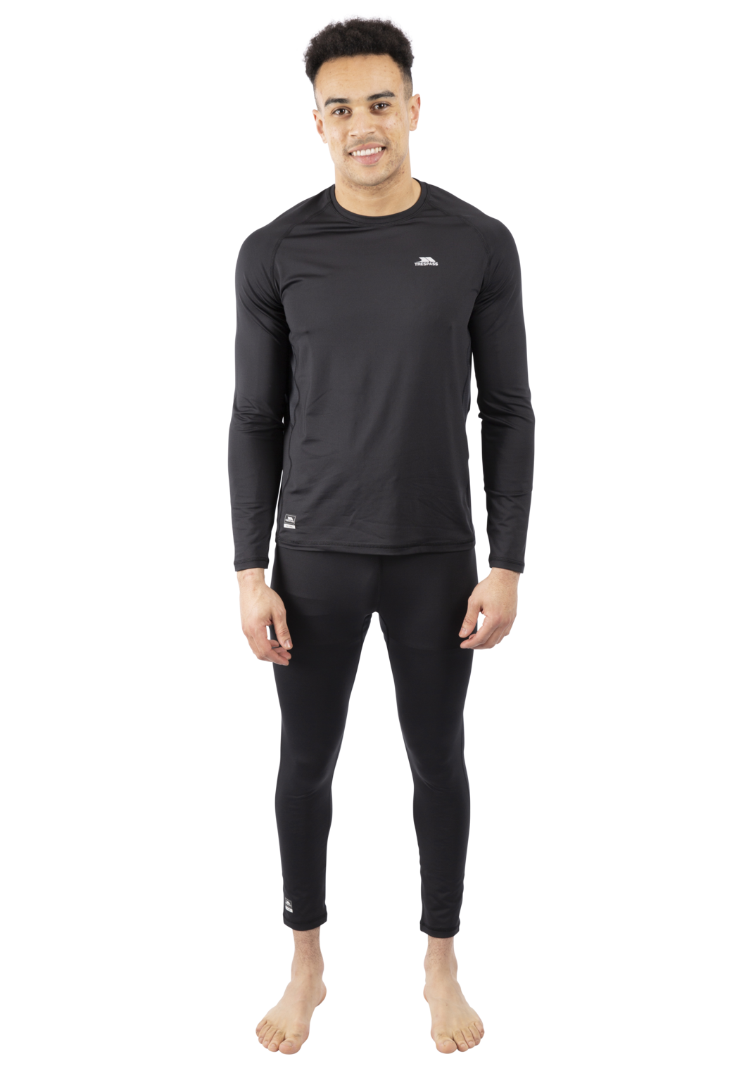 Trespass Nate - mužská základná vrstva Top Black