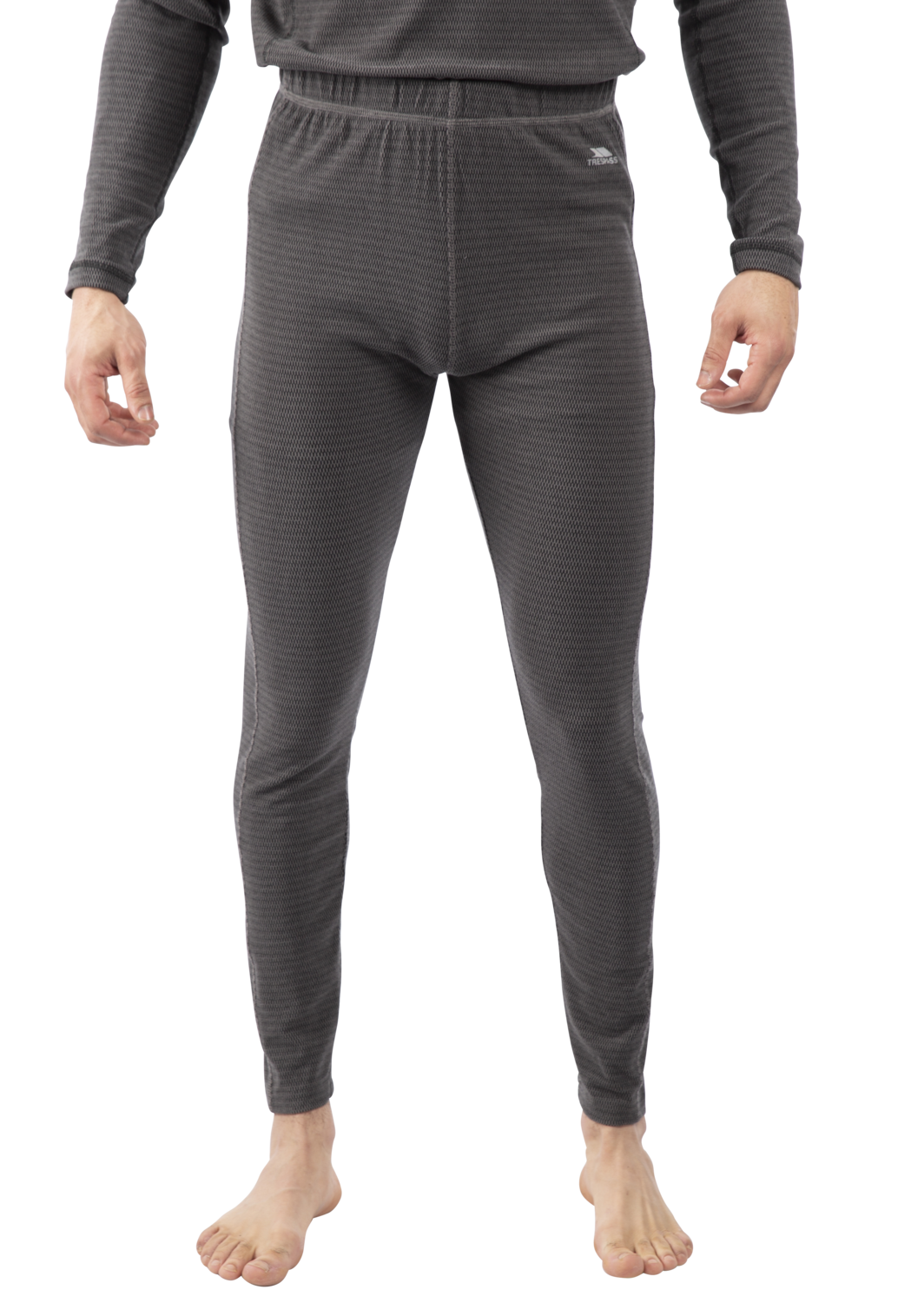 Trespass Kirk - Pantalone Base Layer maschile Nero / Grigio Storm
