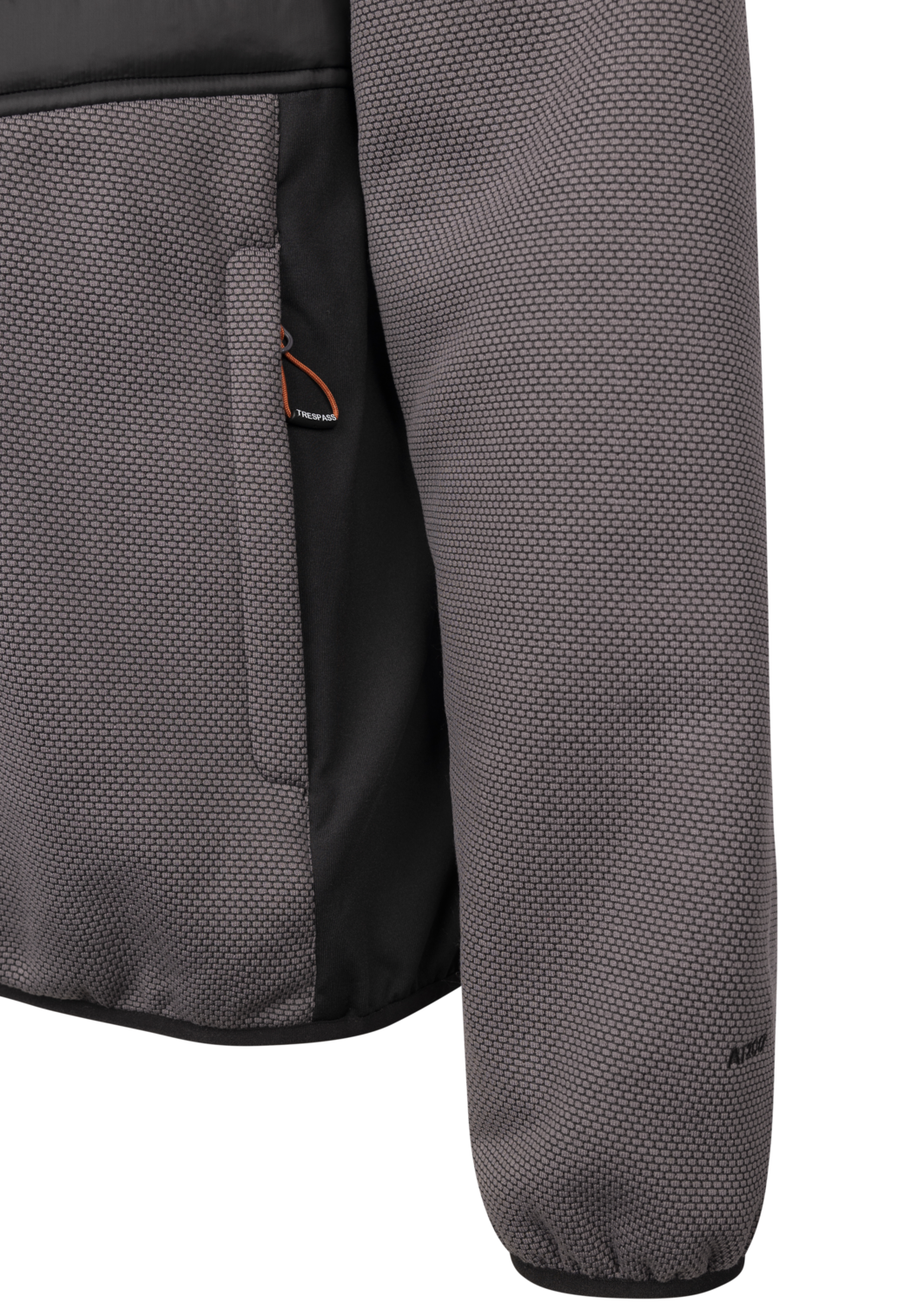 Trespass Hanlonton - Male Hybrid Fleece Jacket At200 Mid Grey