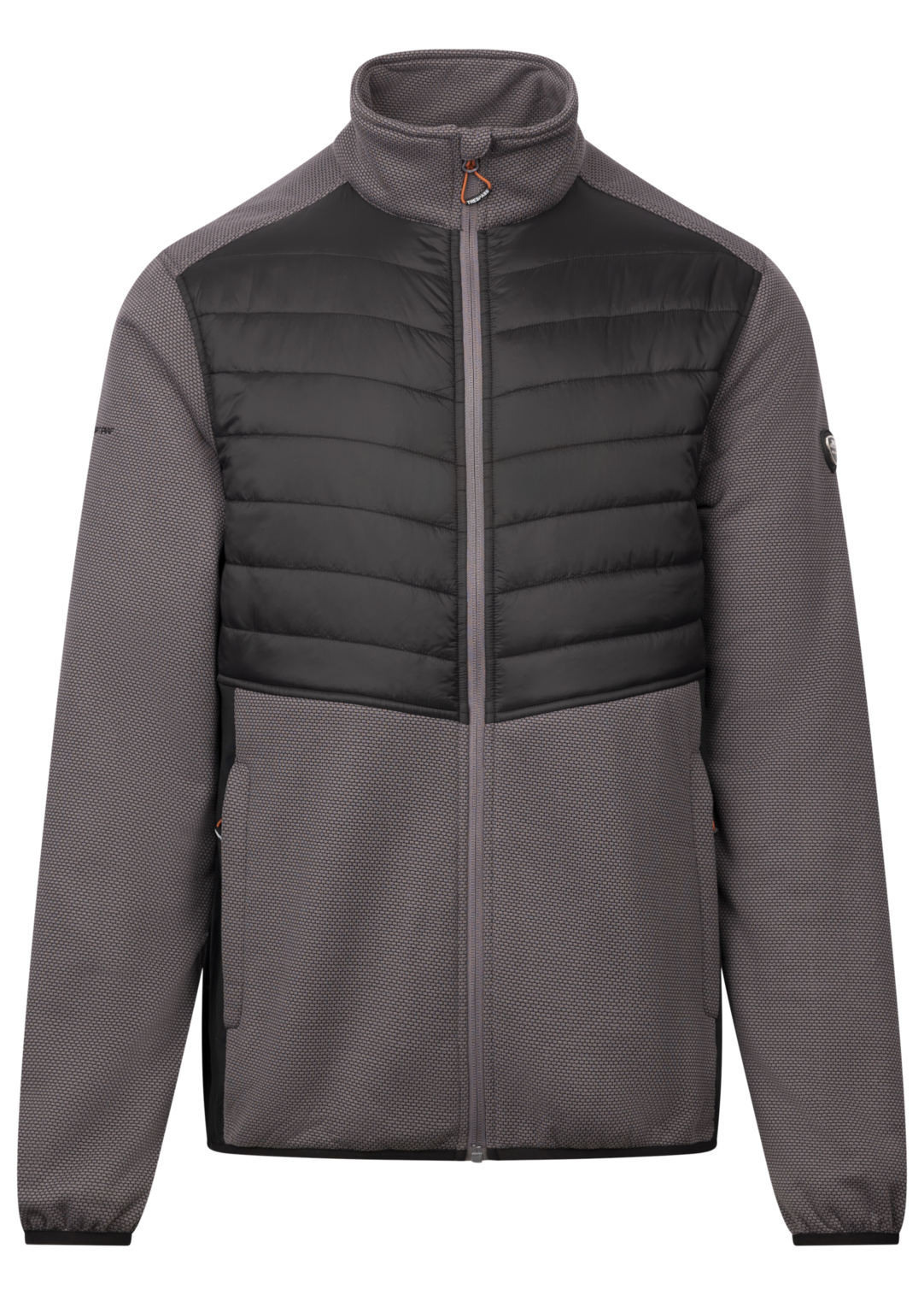 Trespass Hanlonton - Male Hybrid Fleece Jacket At200 Mid Grey