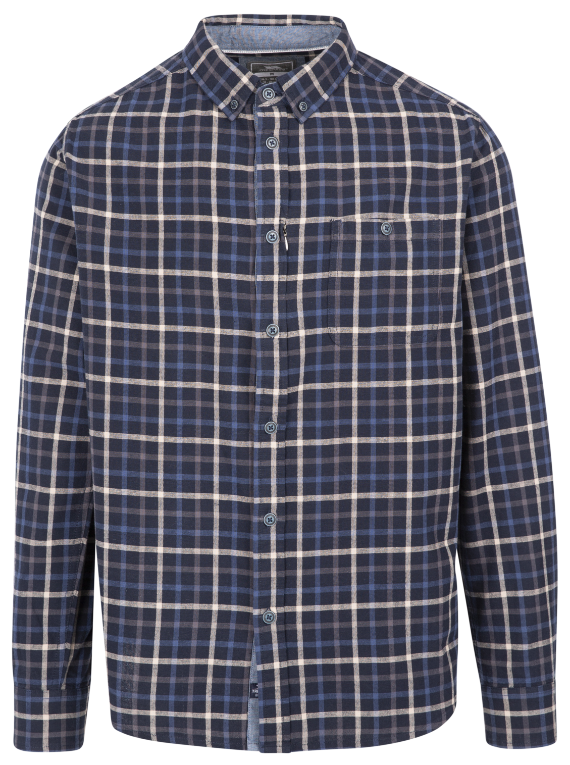 Trespass Withnell - Male Casual Cotton Shirt Blue Check