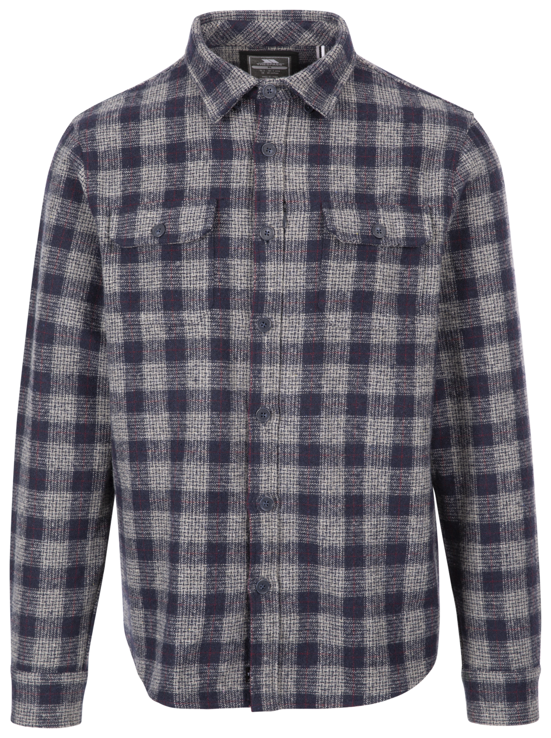 Trespass Portlaw - Male Casual Shirt Grey Blue Check