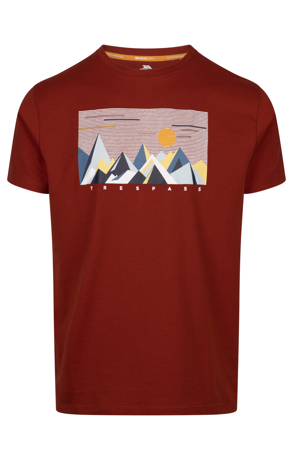 Trespass Ennadai - Camiseta estampada informal para hombre Burnt Sienna