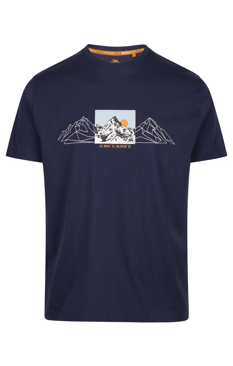 Trespass Grande - Manlig Casual tryckt T-shirt Marinblå