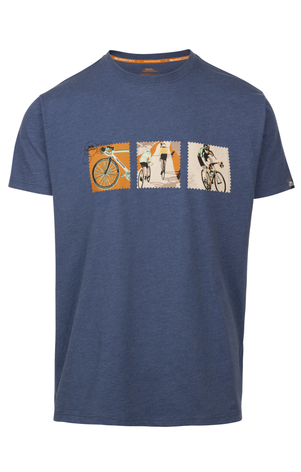 Trespass Kooten - Male Casual Printed T-shirt Indigo Tone Merl