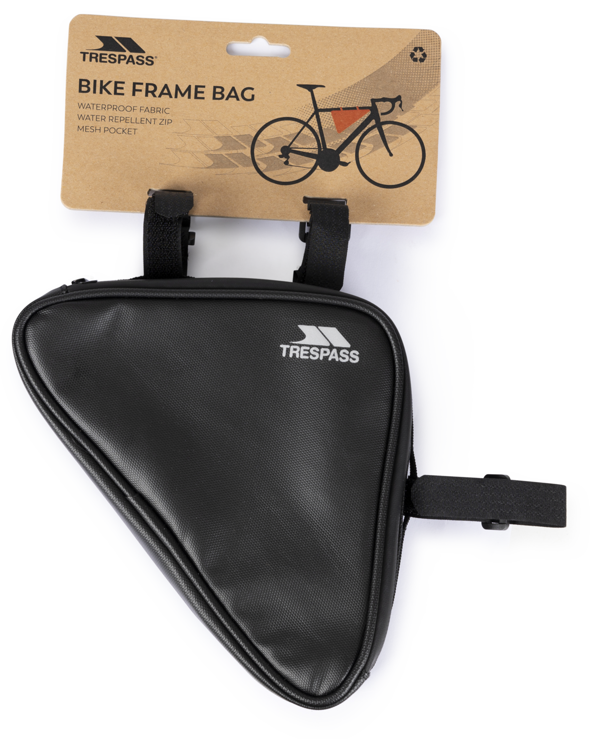 Trespass Frame Ride - Geantă pentru cadru de bicicletă neagră