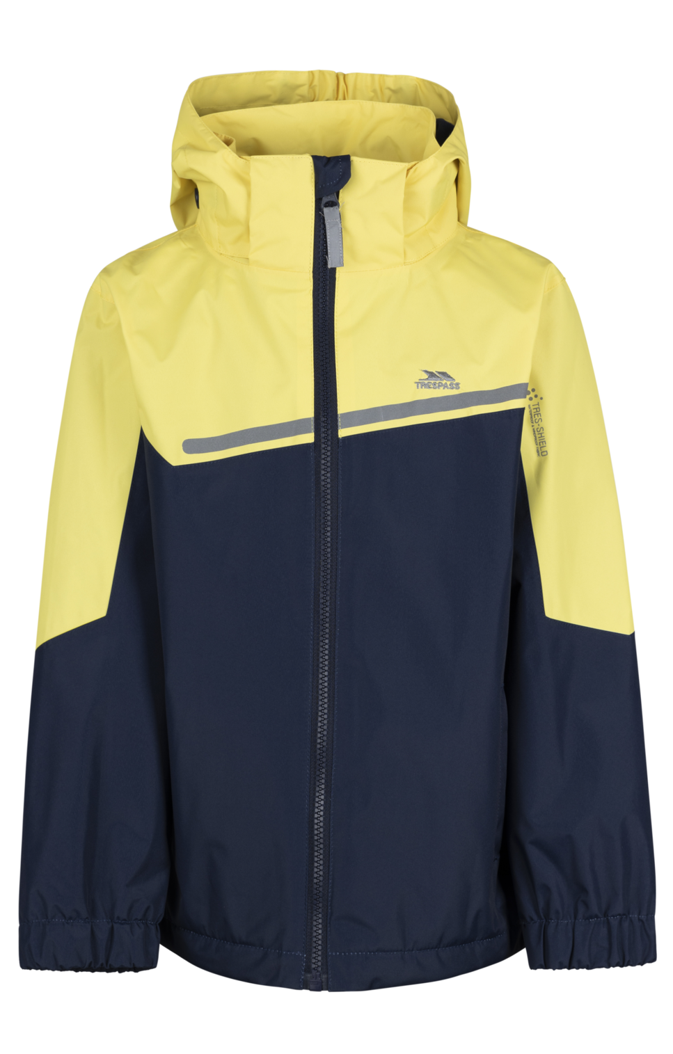 Trespass Submerged - Kurtka przeciwdeszczowa unisex dla dzieci - Tp50 Granatowo-żółta