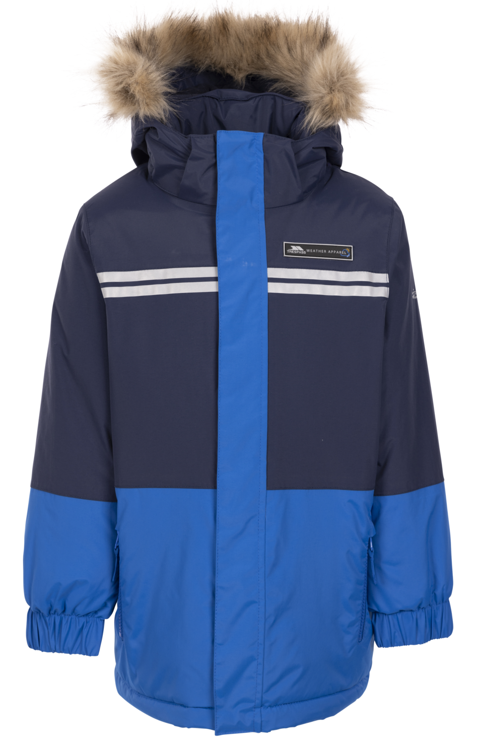 Trespass Laytone- Unisex børne regntøjsjakke Marineblå 2/3