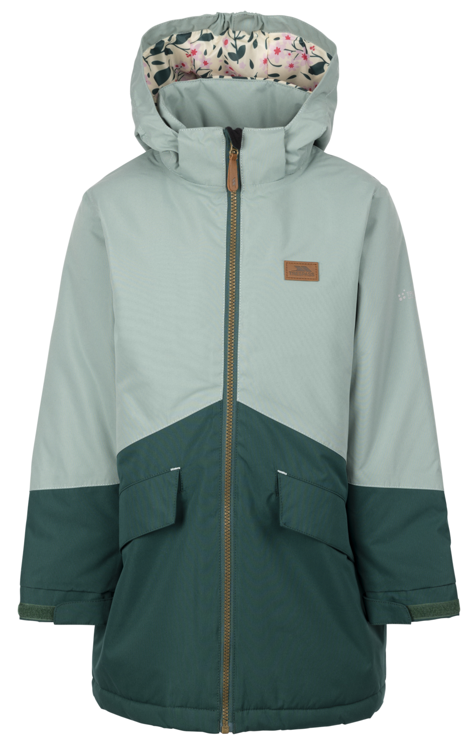 Trespass Oleta- Unisex børne regntøjsjakke Teal Mist 3/4