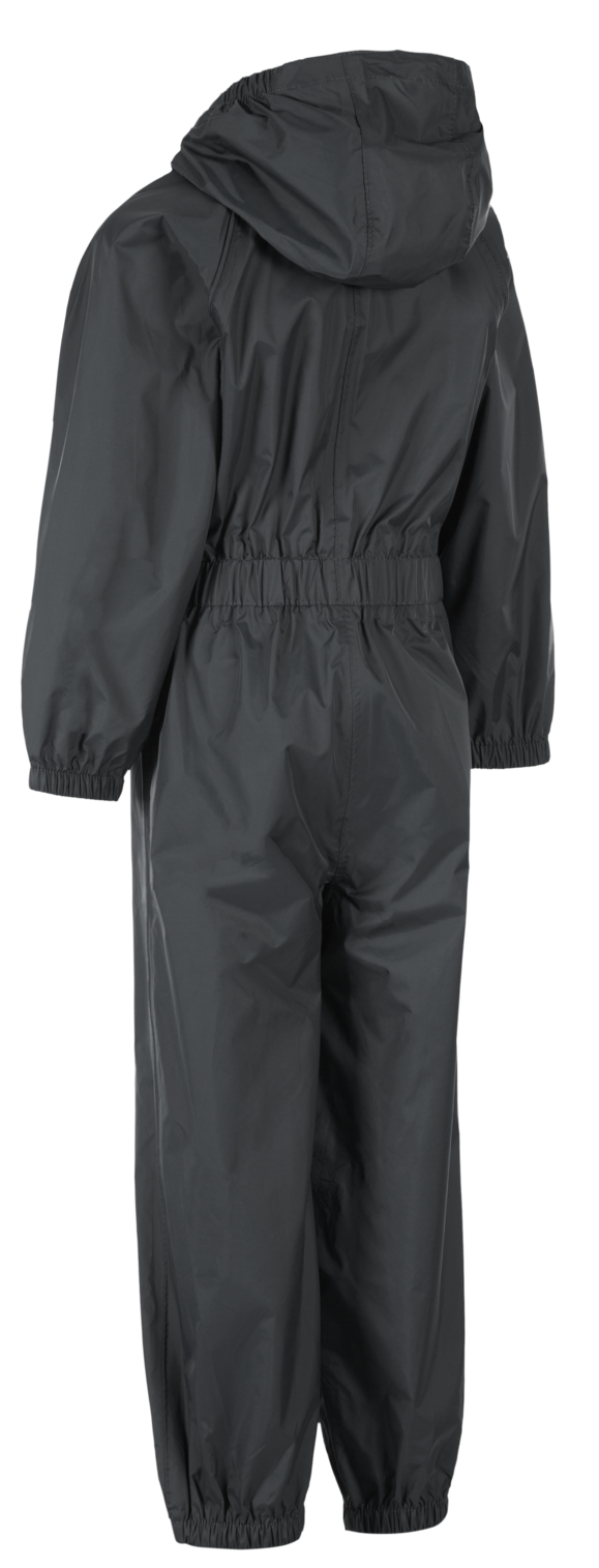 Trespass Button – Unisex-Regenanzug für Kinder, Dunkelgrau