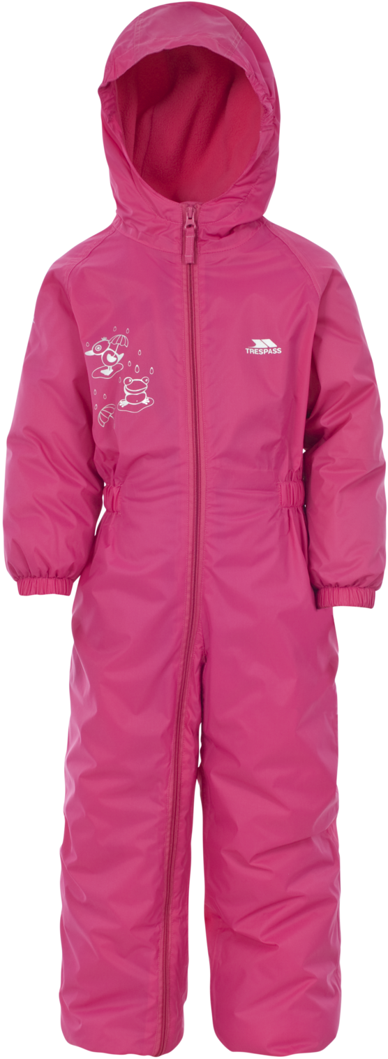 Trespass Dripdrop - Childs Rain Suit Gerbera 7/8