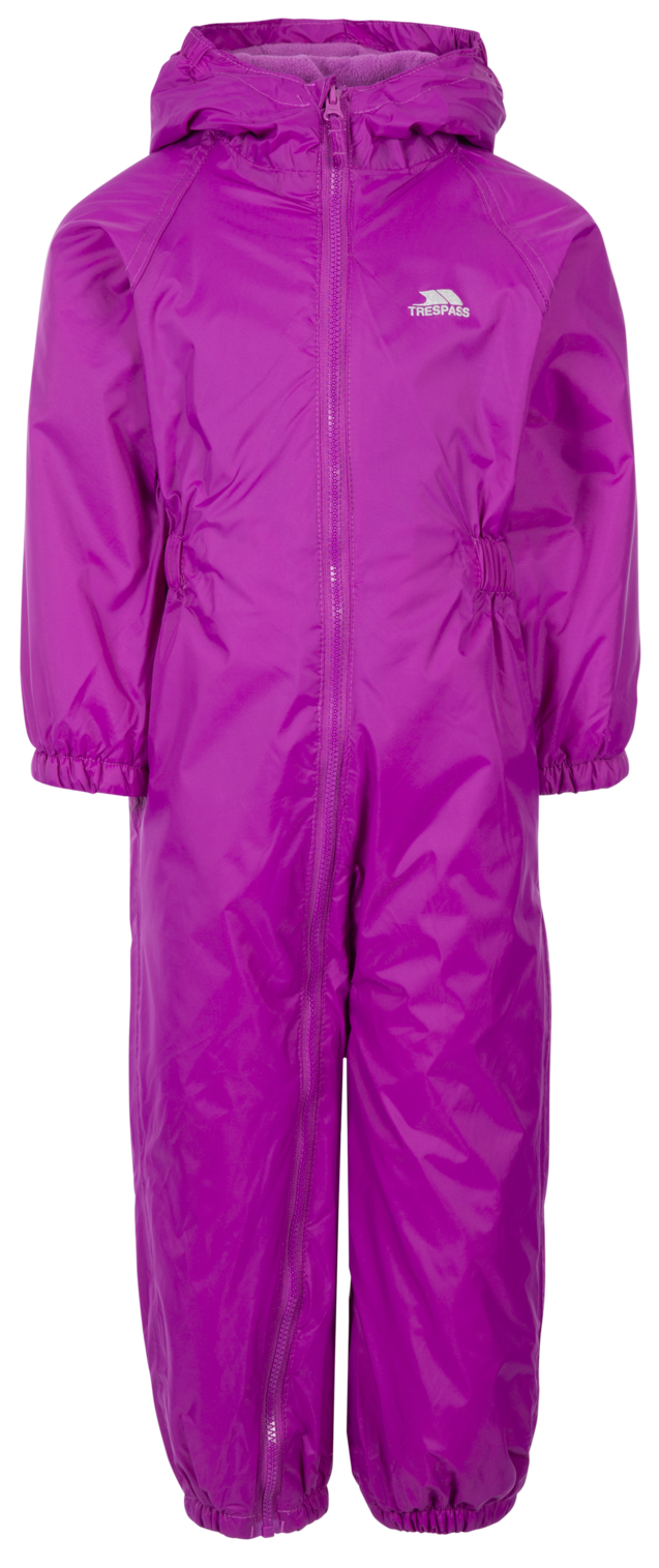 Trespass Dripdrop - Traje de lluvia para niños Orquídea violeta