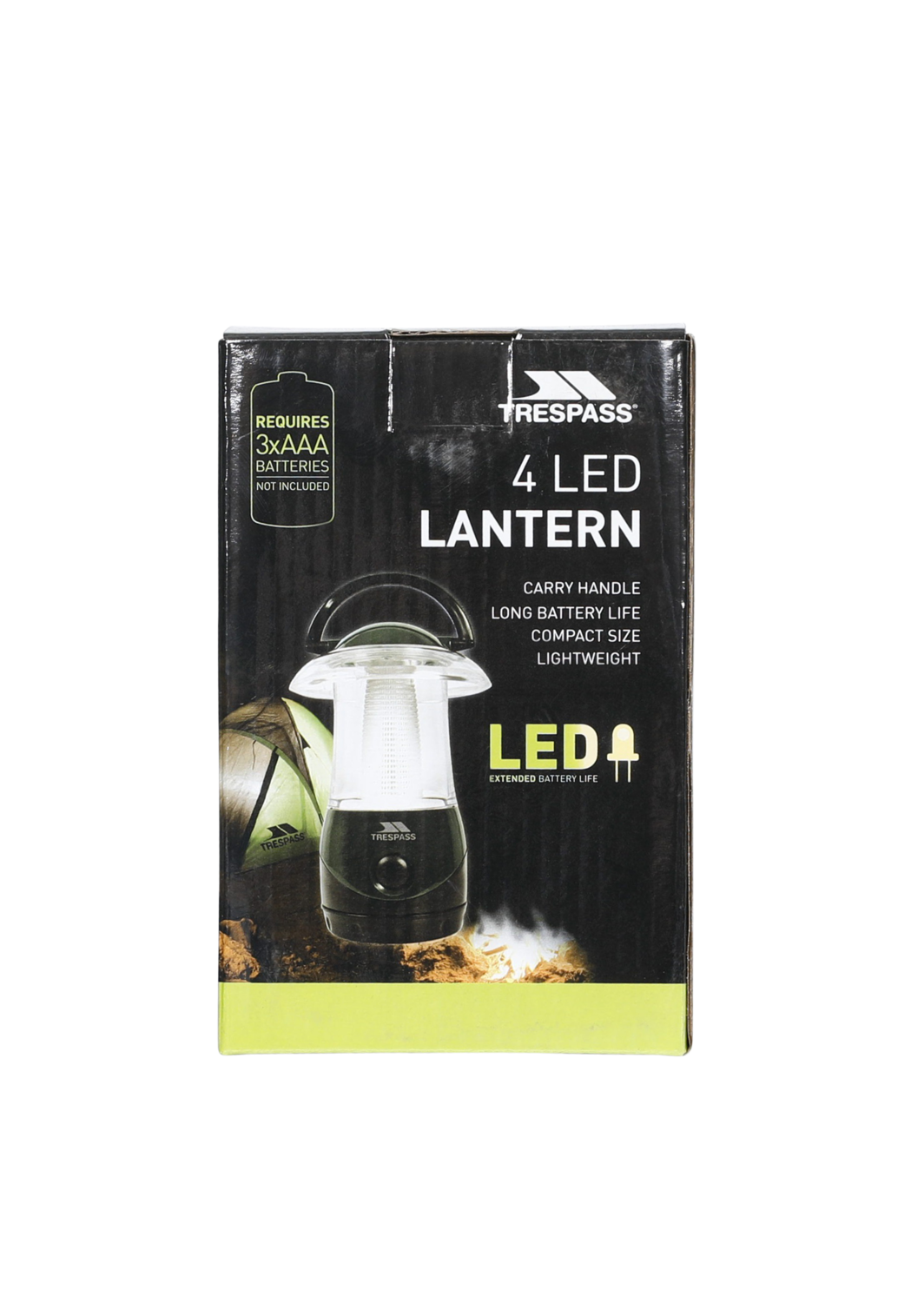 Trespass Embers - Lanterna a 4 Led Verde Scuro