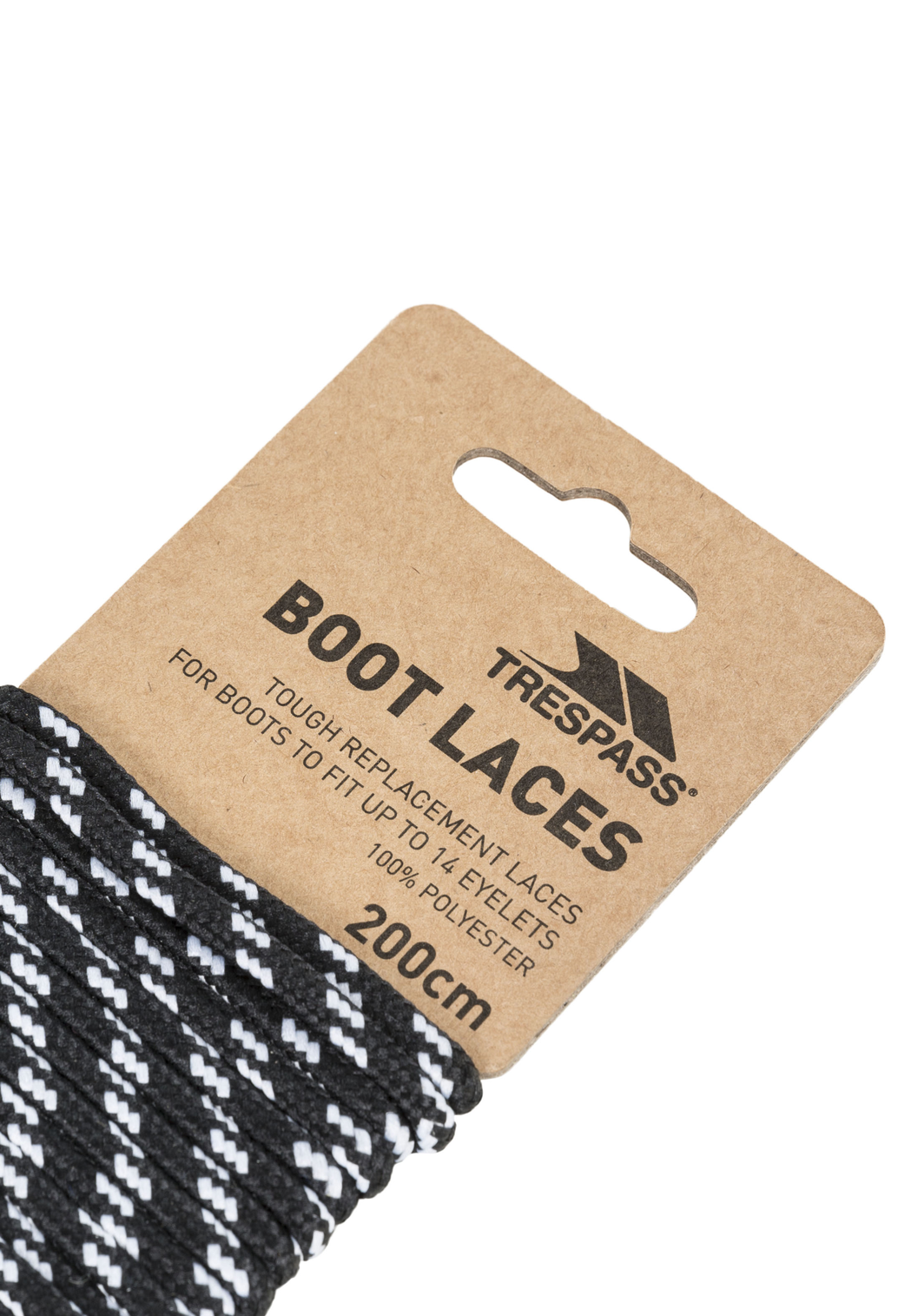 Trespass Laces 200 - Round Laces 200cm Black