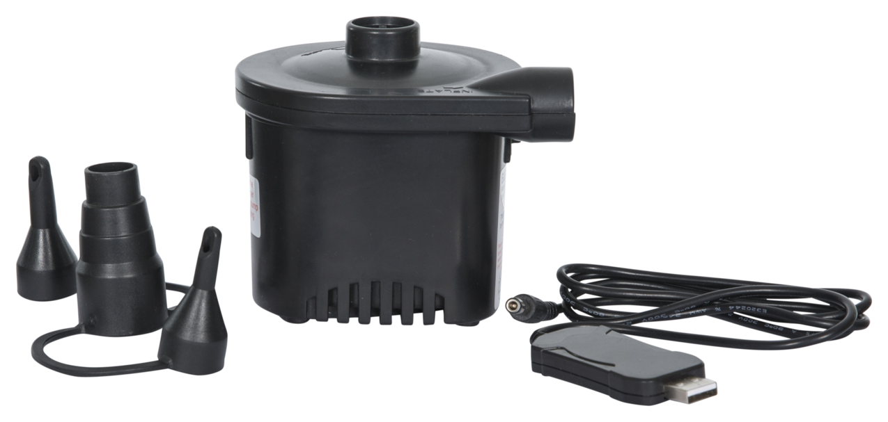 Trespass Cyclone - Bomba de aire recargable USB negro