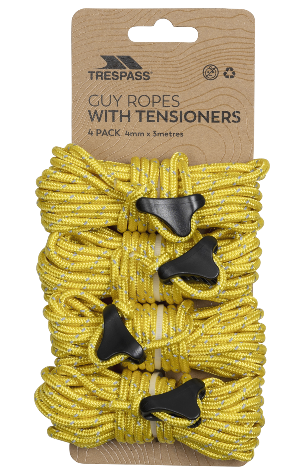 TRE Garrow - rópaí guy & teannóirí (pacáiste de 4) GACH