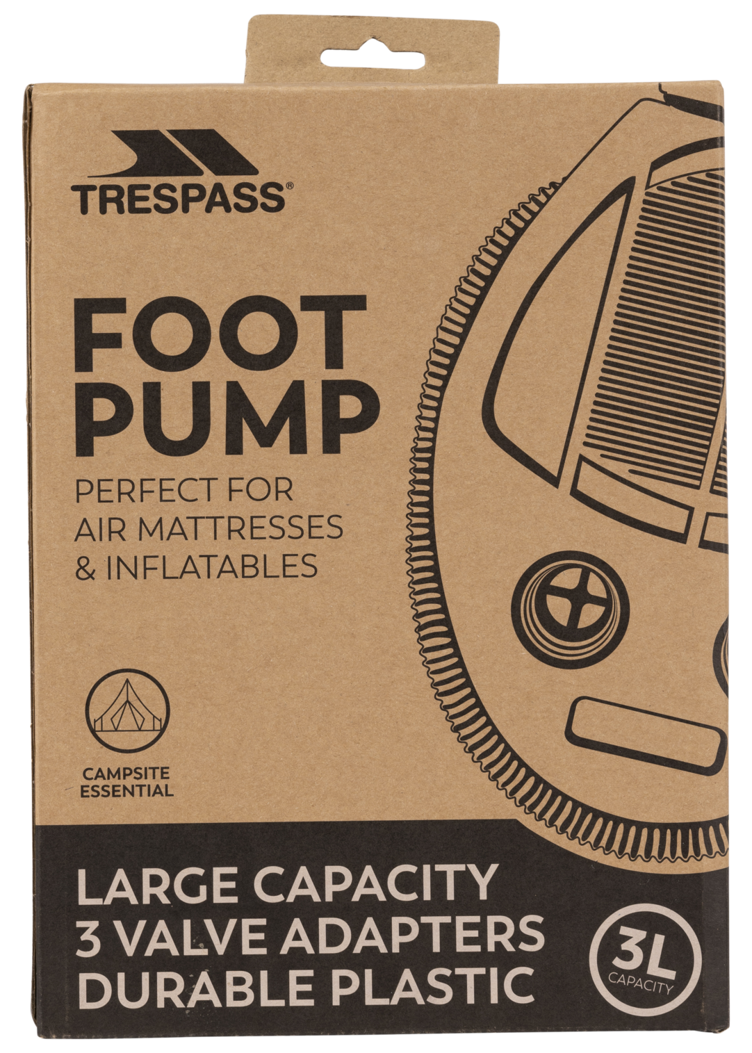 Trespass Stompa - Voetpomp Geel