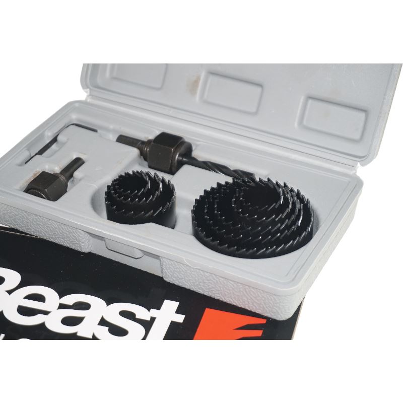 Hole Saw Set 8 Sizes 19-64 Mm 25 Mm Depth Beast