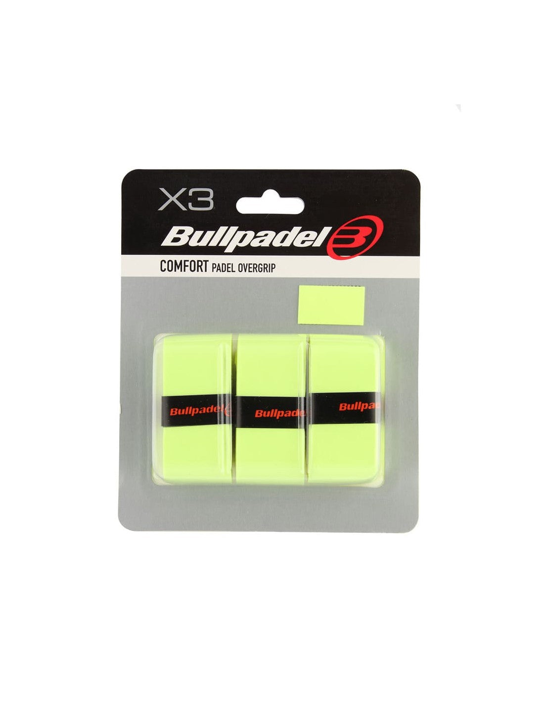 Bullpadel Pack 3 Overgrips Comfort Fluorescent Yellow
