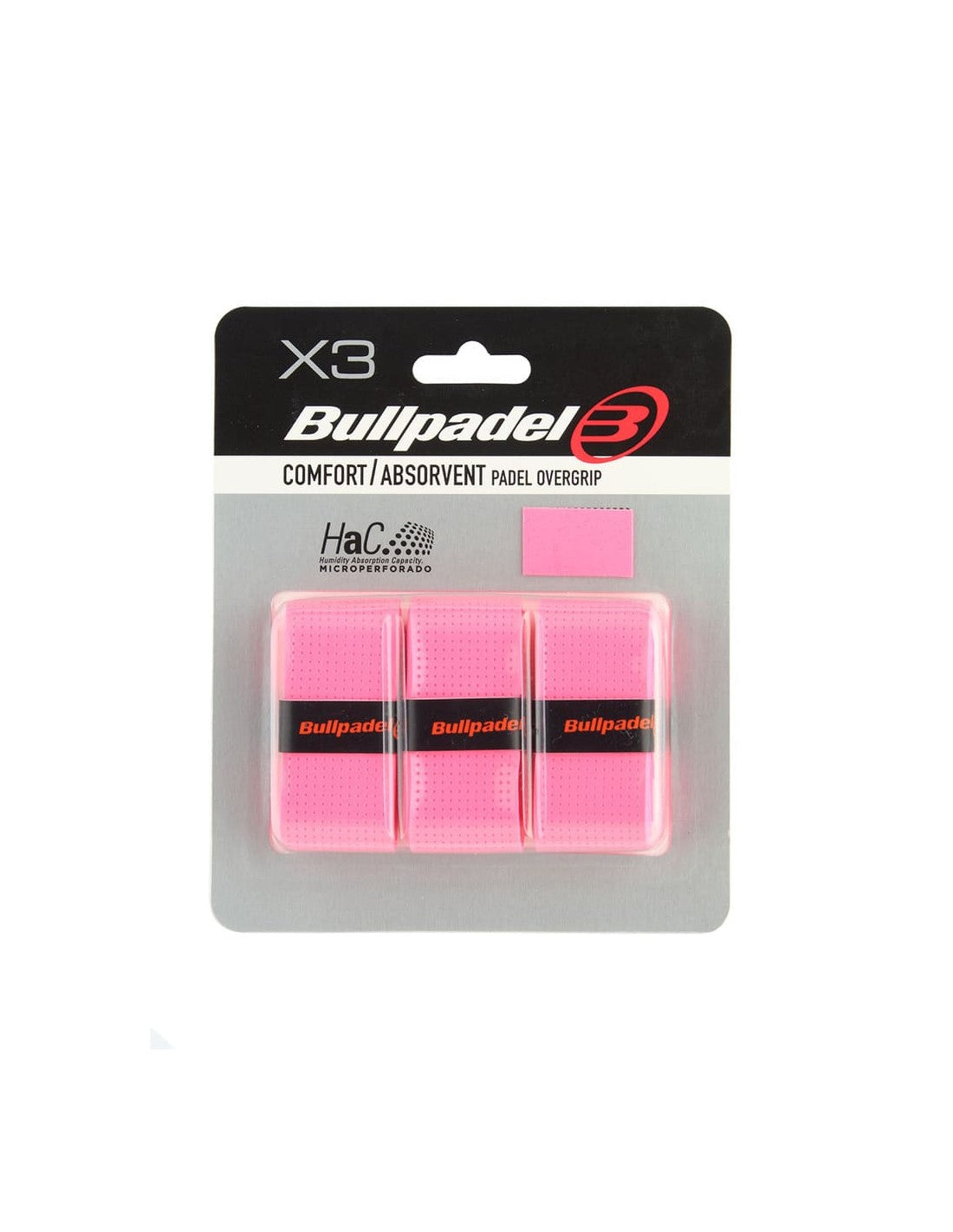 Bullpadel Pack 3 Pink Perforated Comfort Overgrips