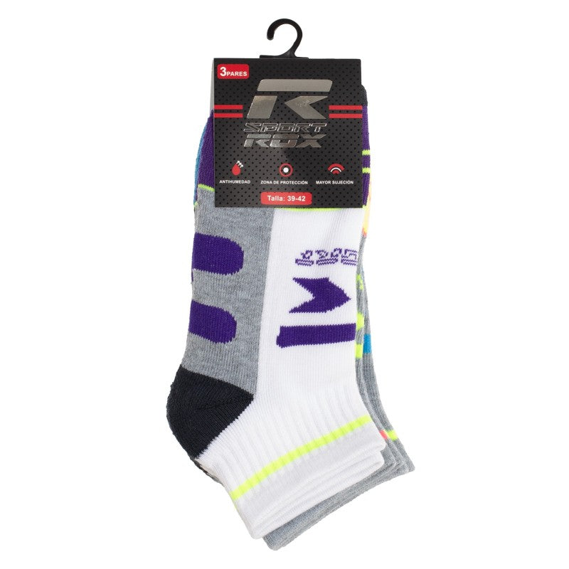 Pacote de 3 pares de meias Rox R-siroco 2.0 Multicolor 35-38
