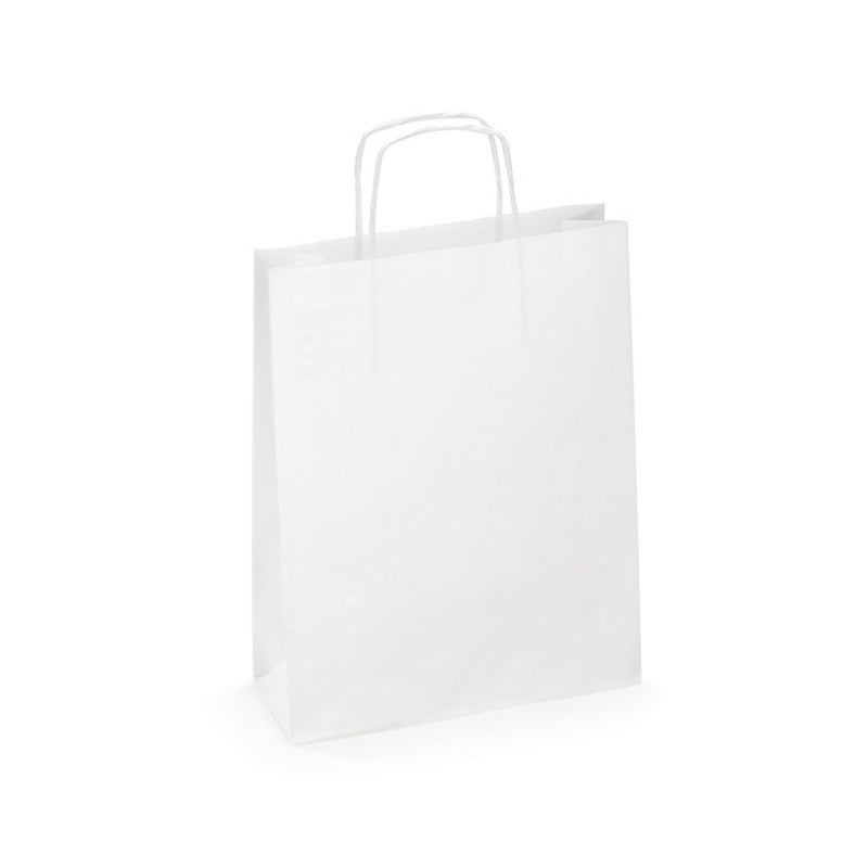 Balenie 50 ks papierových tašiek Lima White