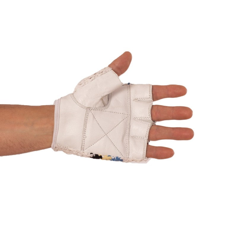 Pair Of Wicker Gym Gloves Blanco/Rojo/Negro