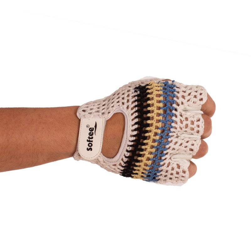 Pair Of Wicker Gym Gloves Blanco/Rojo/Negro