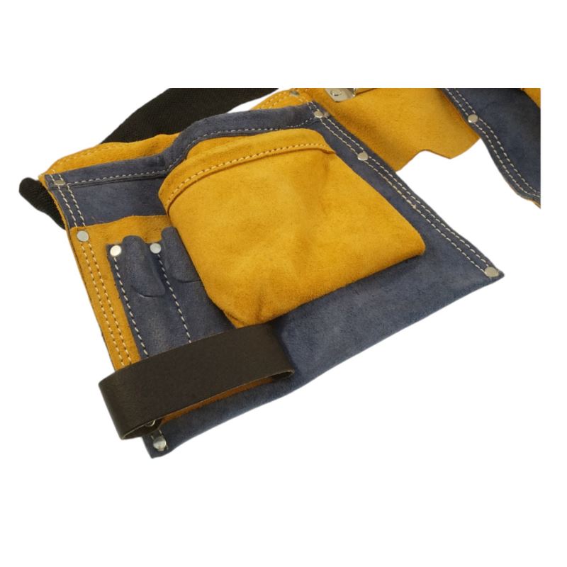 Cintura porta attrezzi per installatori in pelle 10 tasche Beast