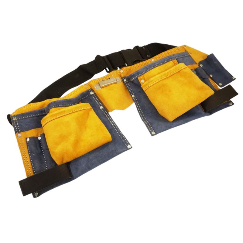 Cintura porta attrezzi per installatori in pelle 10 tasche Beast