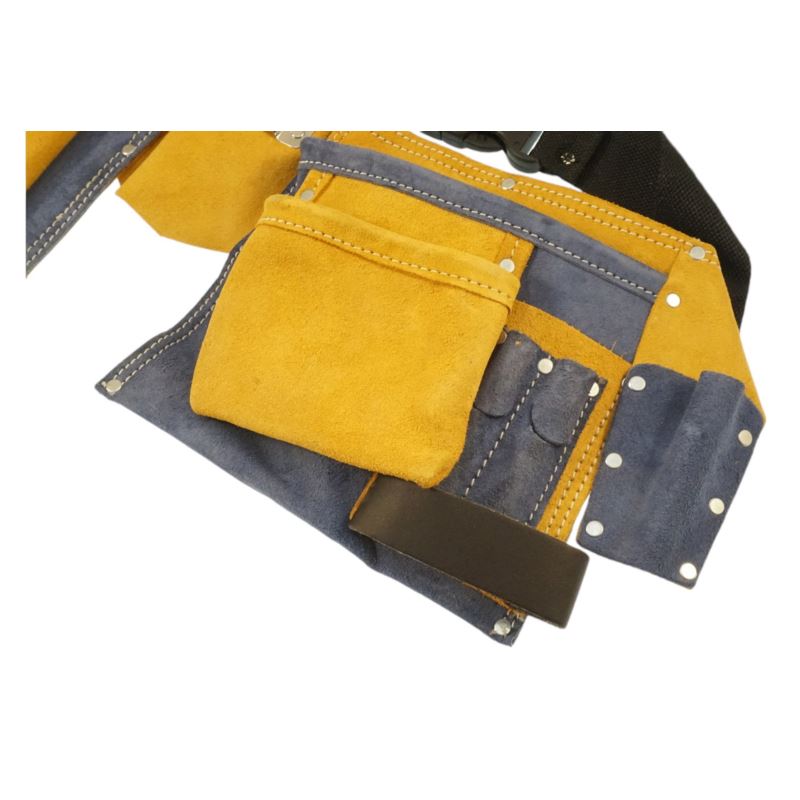 Cintura porta attrezzi per installatori in pelle 10 tasche Beast