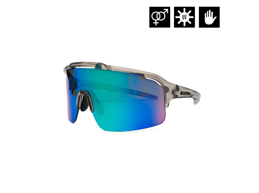Horsefeathers Recoil Bike Sunglasses (transparent Gray/mirror Green)