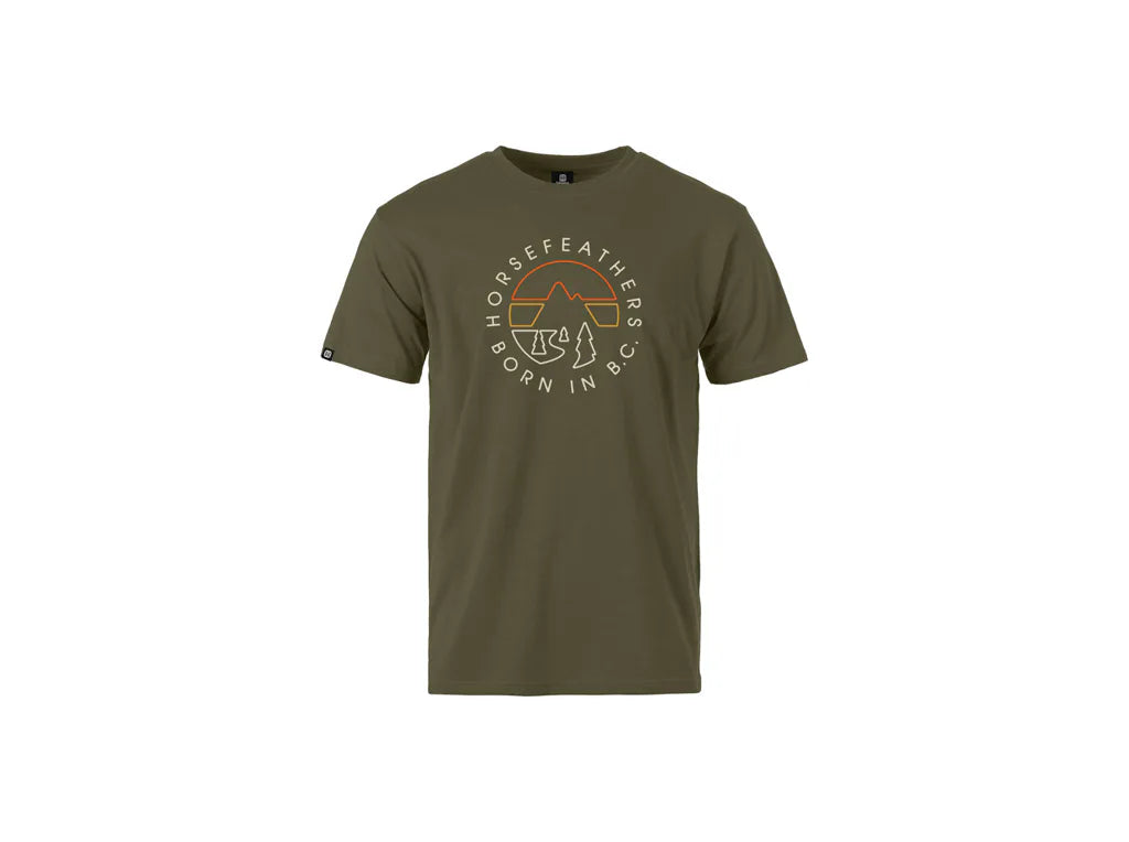 Horsefeathers Line Circle Tshirt (burnt Olive)