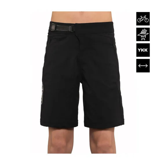 Short de vélo pour jeunes Horsefeathers Stoker (noir)