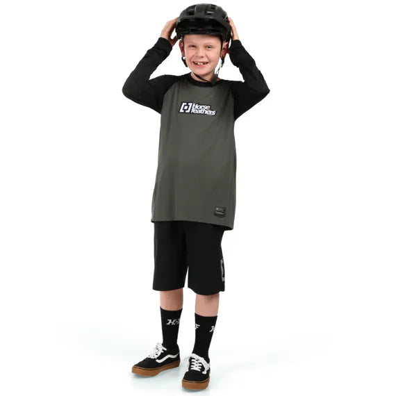 Horsefeathers Spike Ls Youth Bike Jersey (химера/черно)
