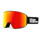 Cleití capaill Lynx Goggles (dubh/scáthán Dearg)