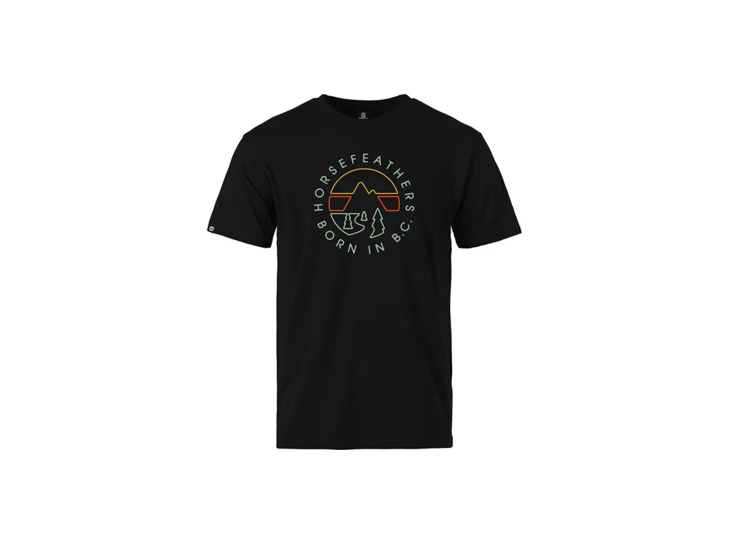Horsefeathers Line Circle Tshirt (black)
