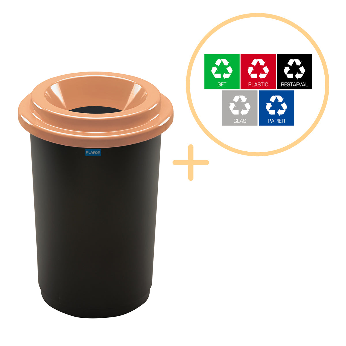 Plafor Eco Bin 50l – Recycling – Brown