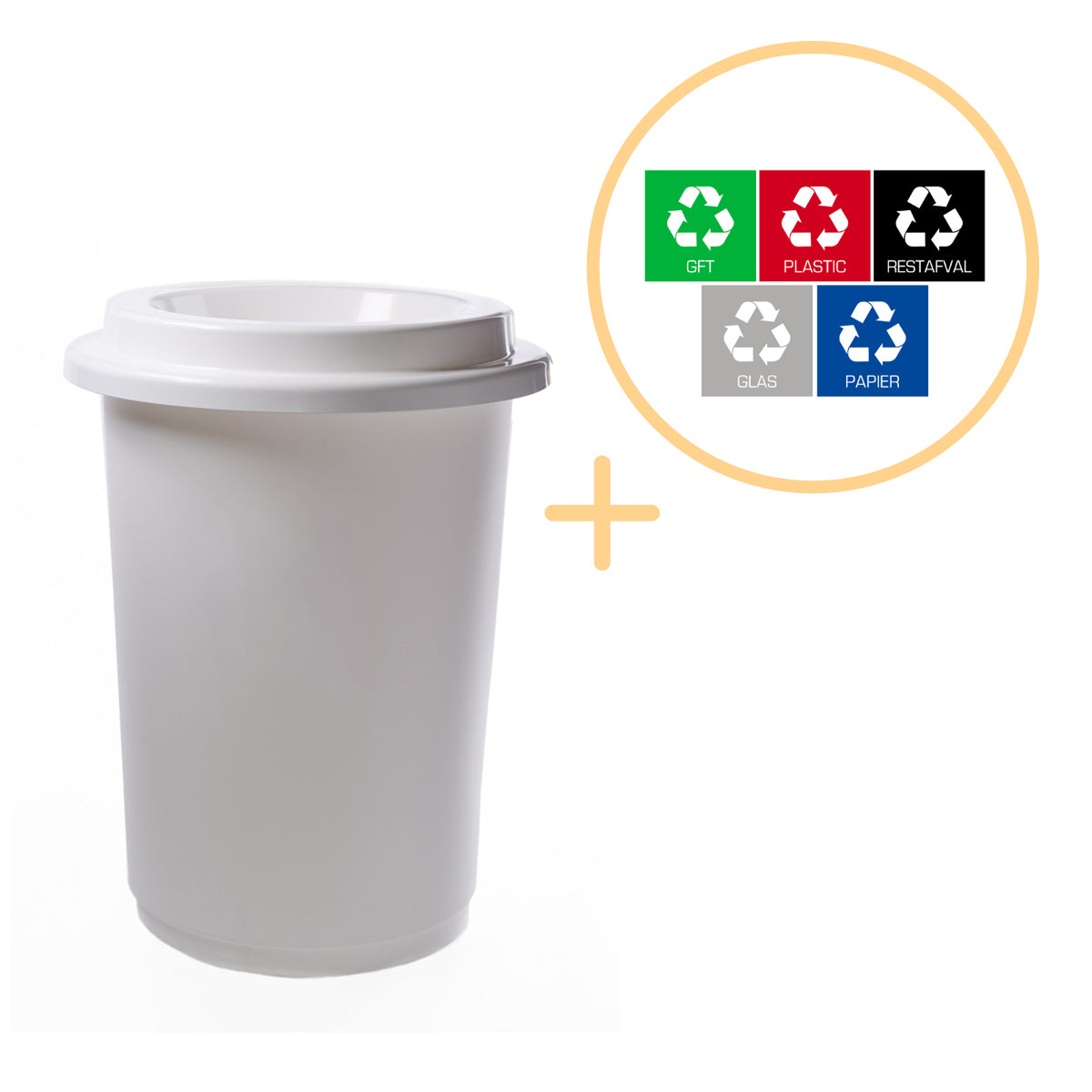 Plafor Eco Bin 50l – Recycling Plastic – White
