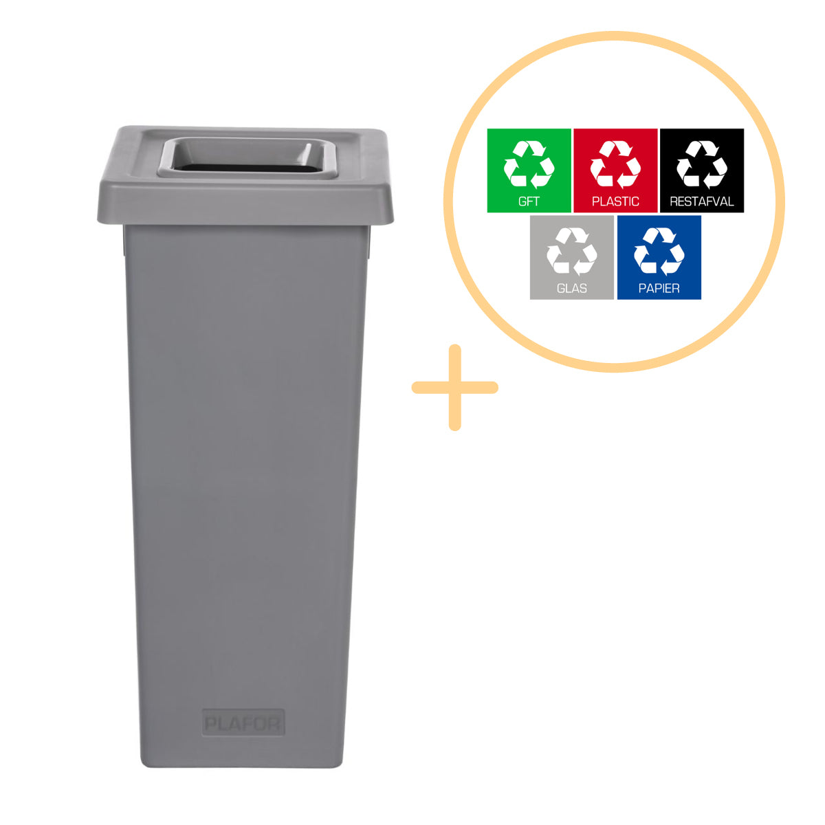 Plafor - Fit Bin 53l - Riciclaggio - Grigio