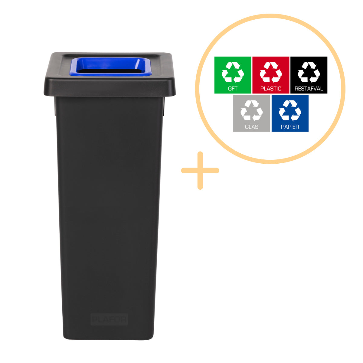 Plafor - Fit Bin 53l - Recycling - Blue