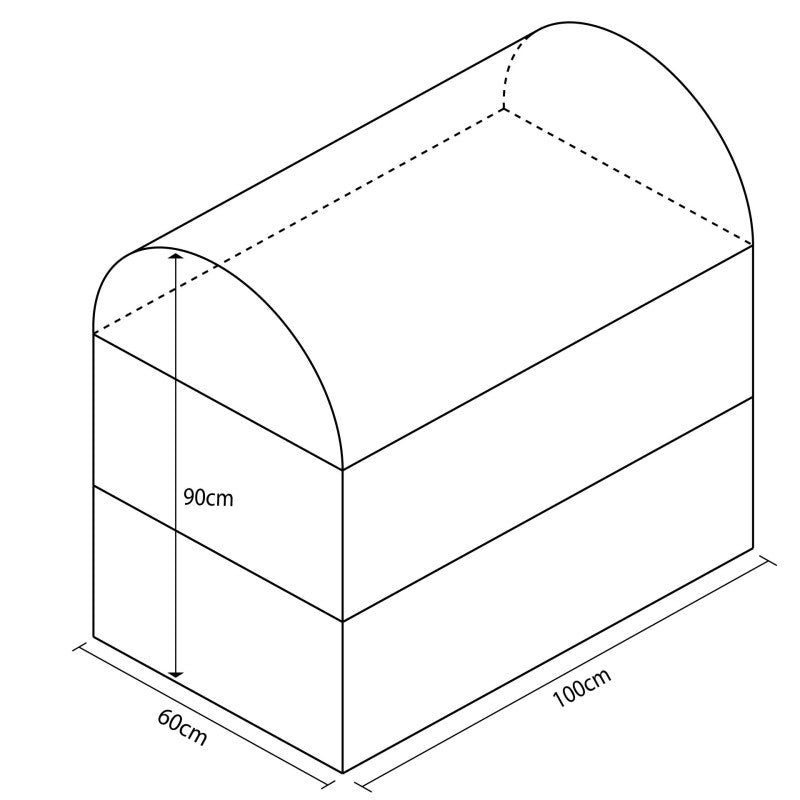 Plinton Amovible Courbé De Mousse - Trois Pièces - 100x60x90cm Multicolore