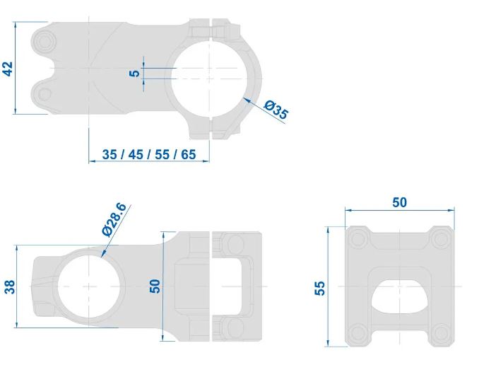 Stem Ritchey Comp Trail 35mm - 45 Mm